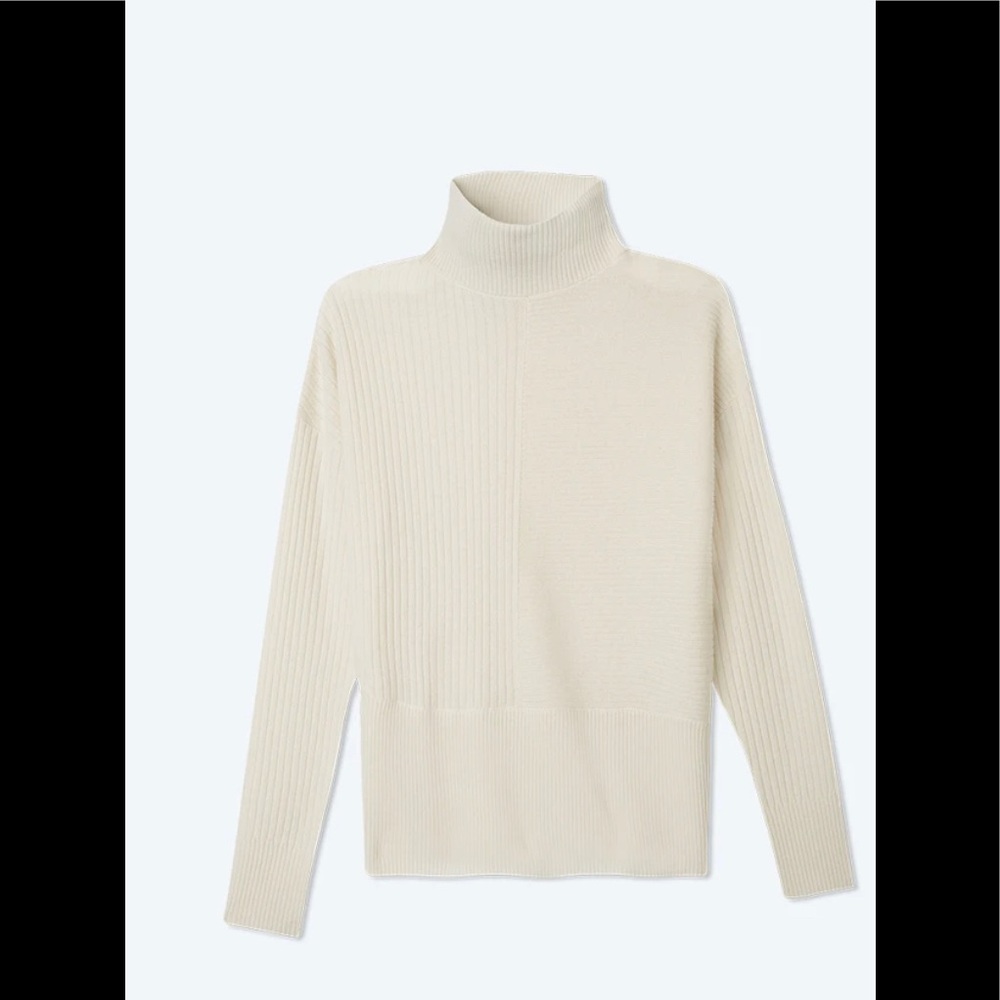 EUC Summersalt Luxe Cashmere Blend Funnel Neck Sweater